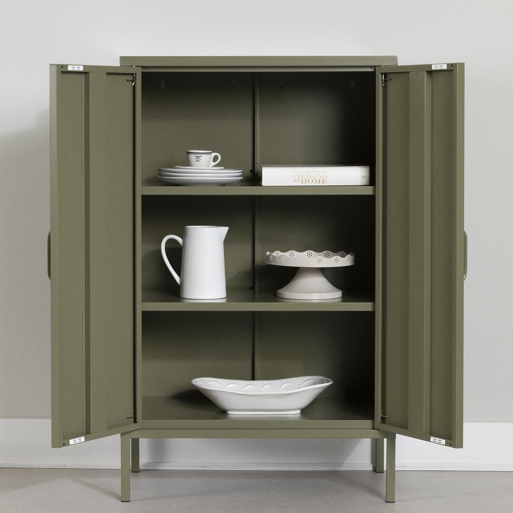 Eddison 2-Door Storage Cabinet, Olive Green. Picture 2