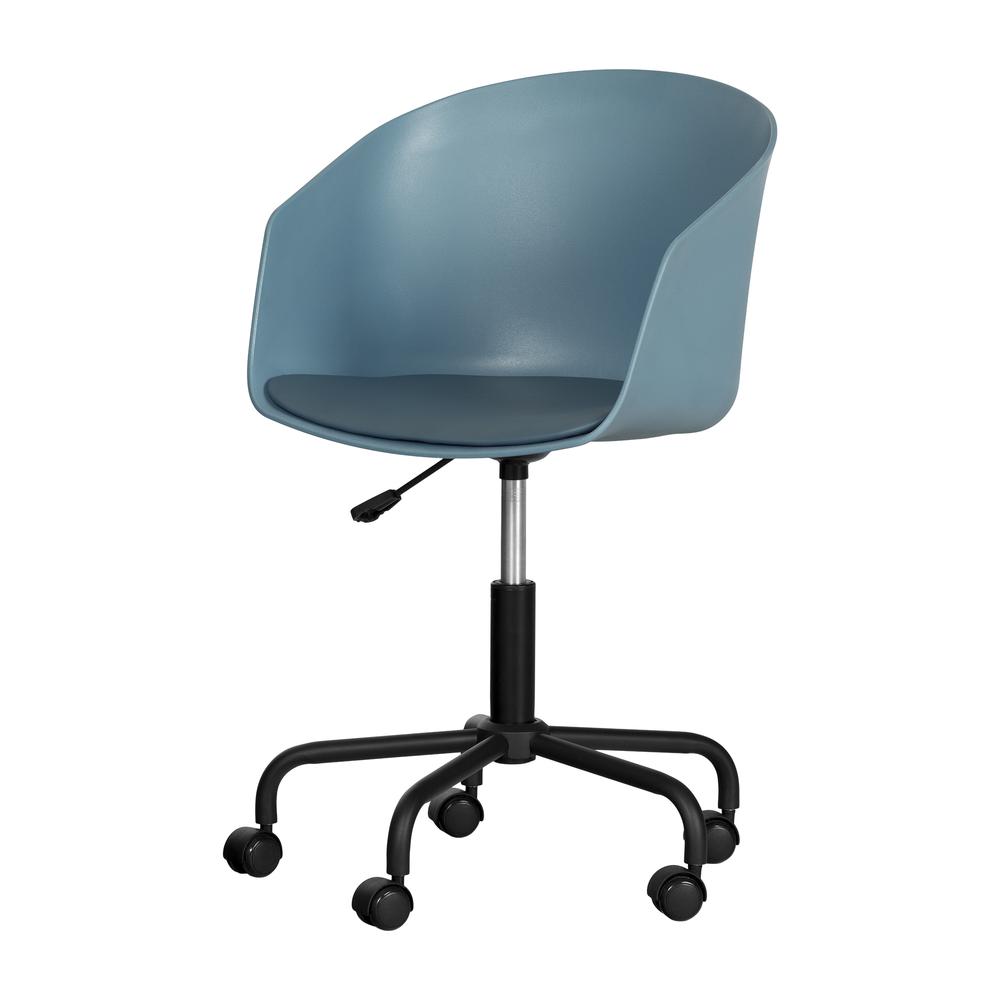 Flam Swivel Chair, Blue and Black. Picture 1