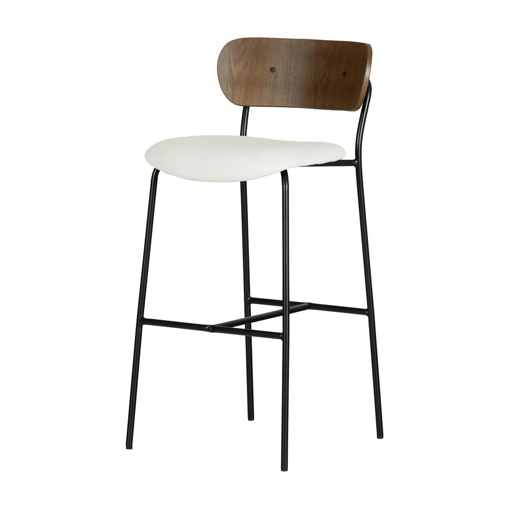 Hype Stools – Set of 2, Cream and Brown. Picture 1