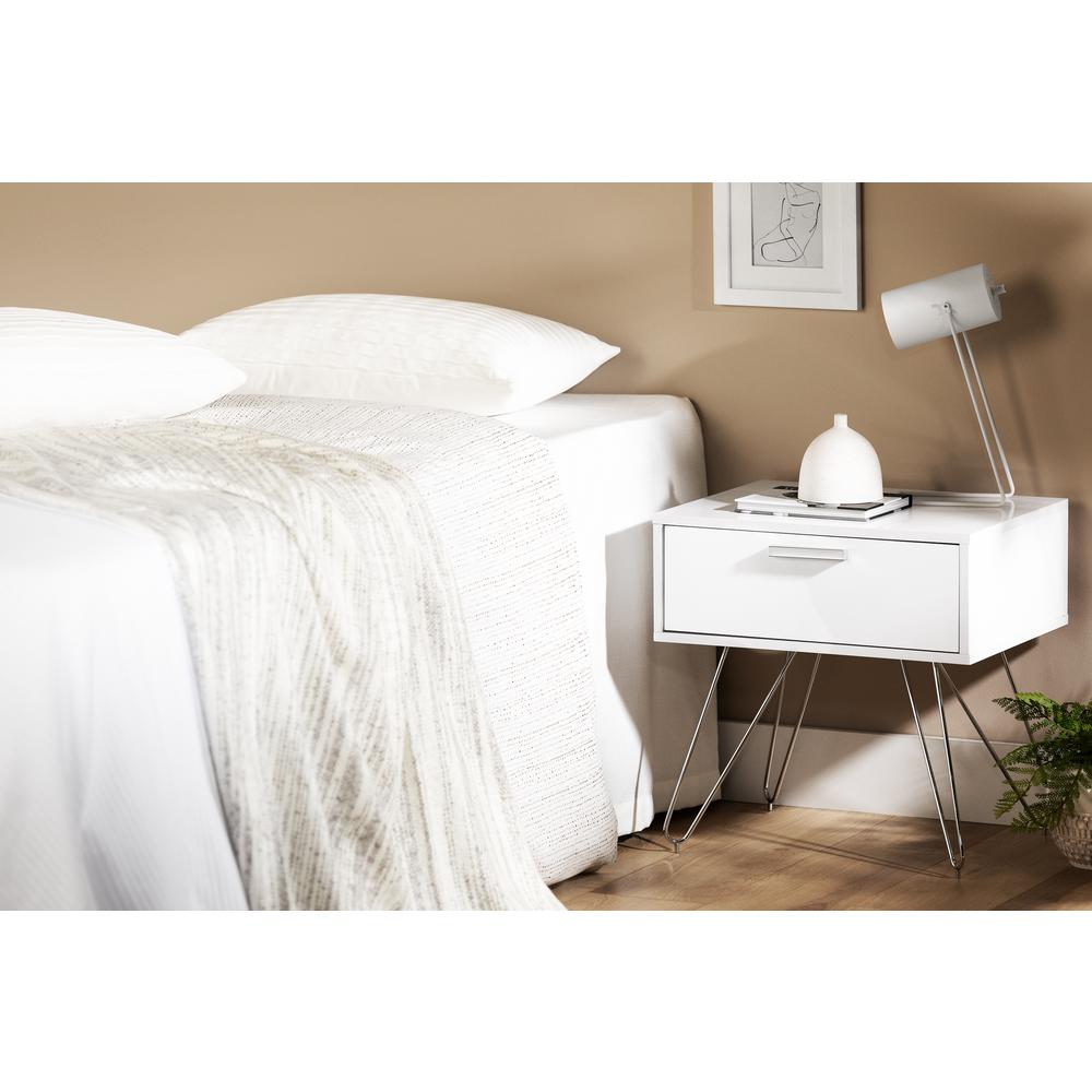 Slendel Nightstand, Pure White. Picture 2