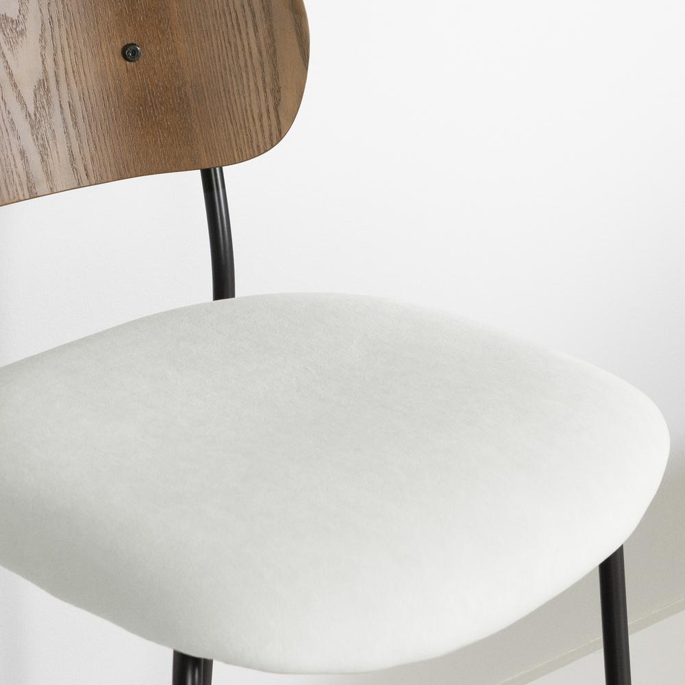 Hype Chairs with Metal Legs, Cream and Brown. Picture 2