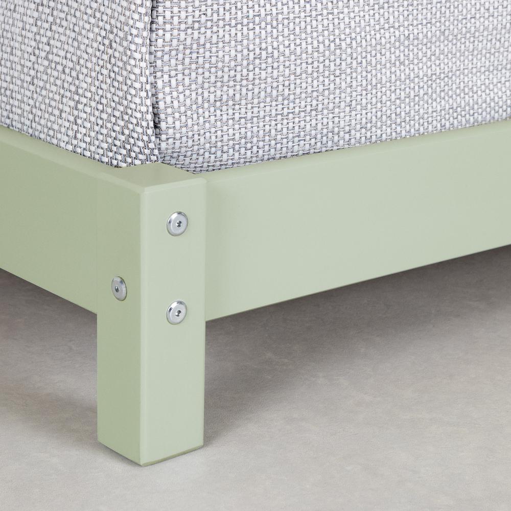 Sweedi Bed with House Frame Headboard, Sage Green. Picture 5
