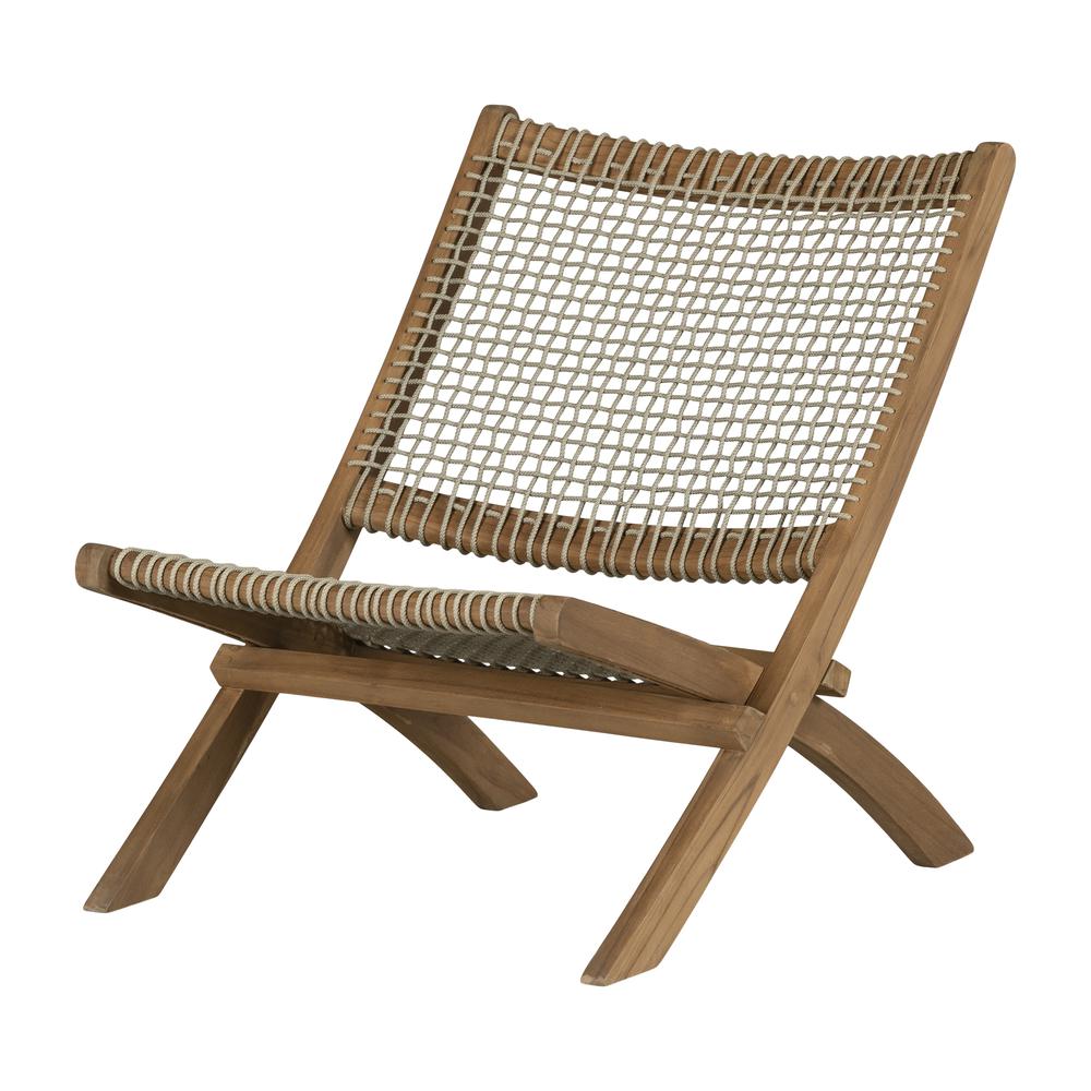 Balka Lounge Chair, Beige and Natural. Picture 1