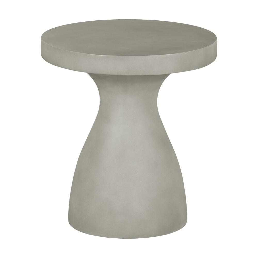 Amalfi Outdoor Pedestal Side Table, Greige. Picture 1
