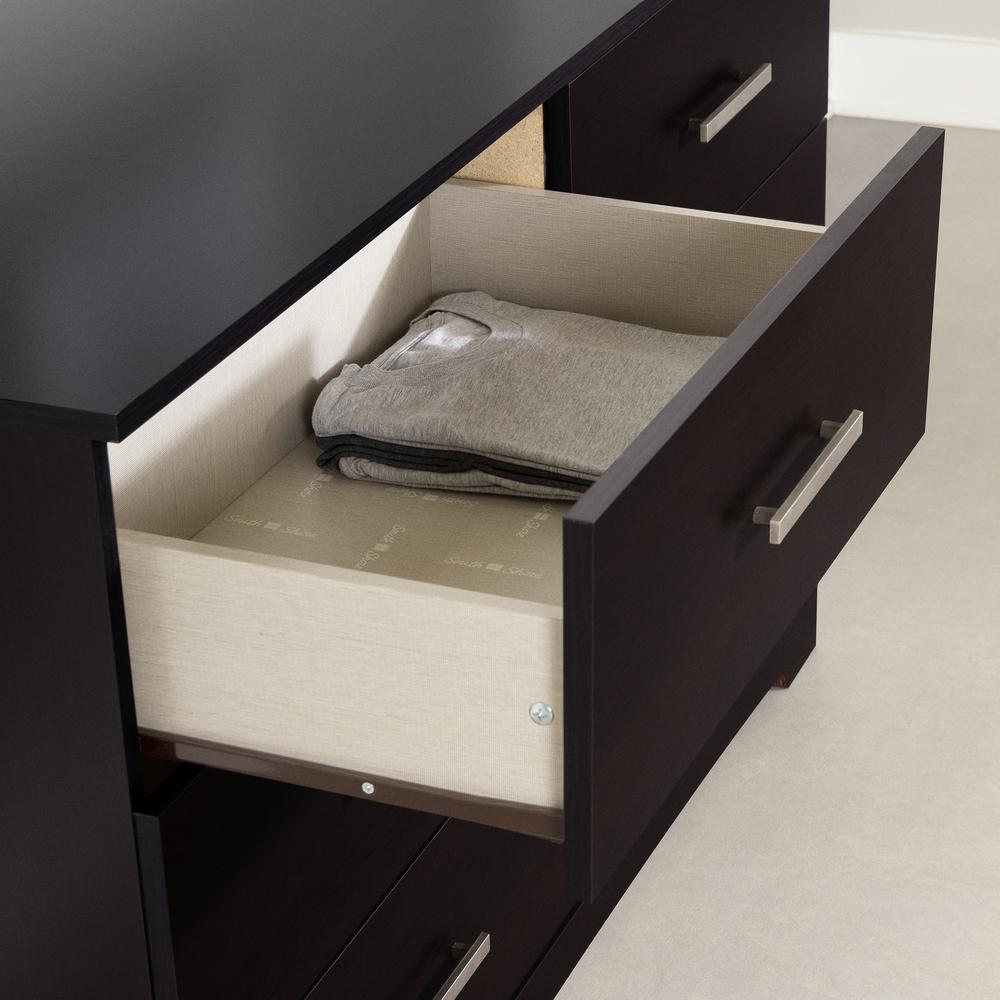 Gramercy 6-Drawer Double Dresser, Chocolate. Picture 4