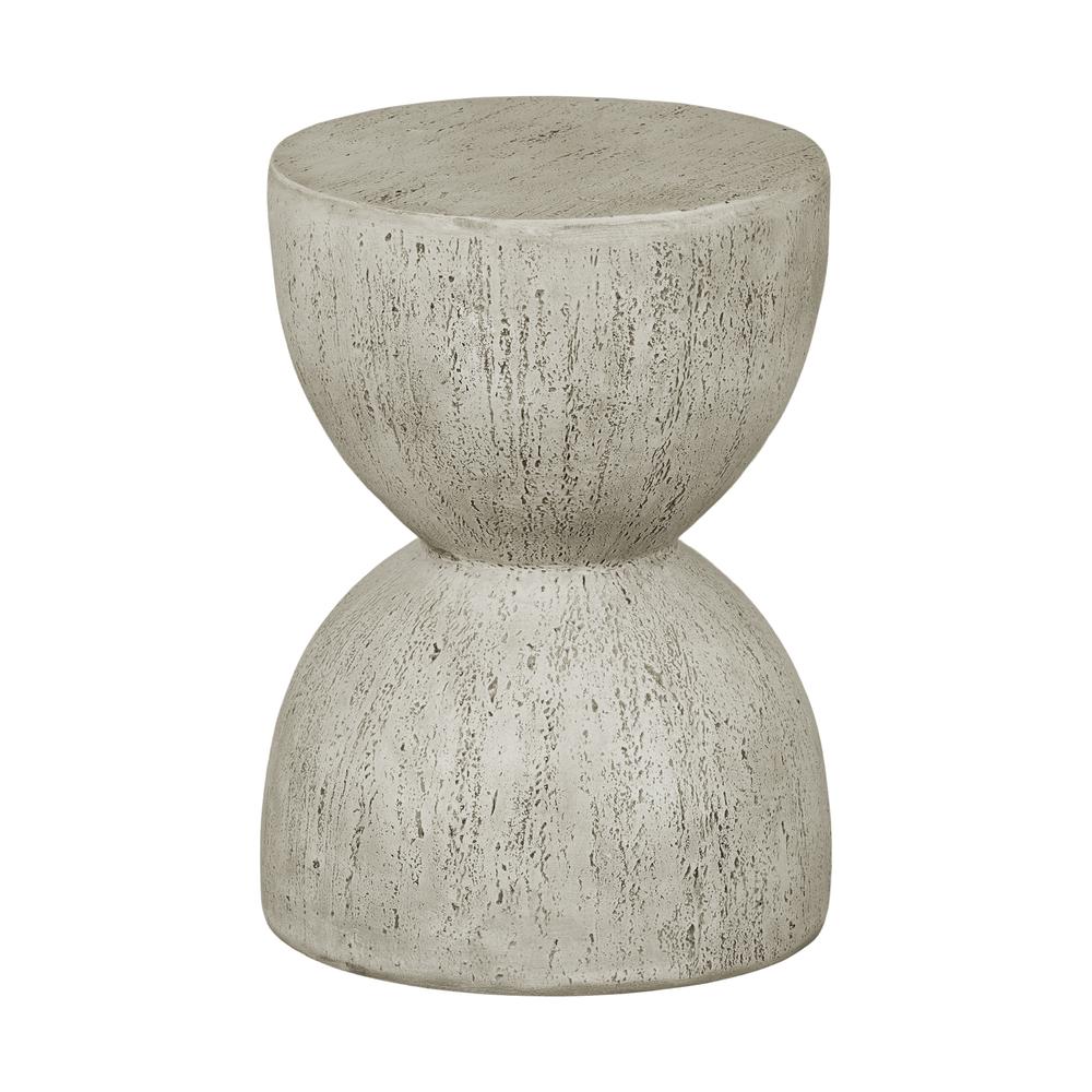 Amalfi Hourglass Outdoor Side Table, Cream. Picture 1