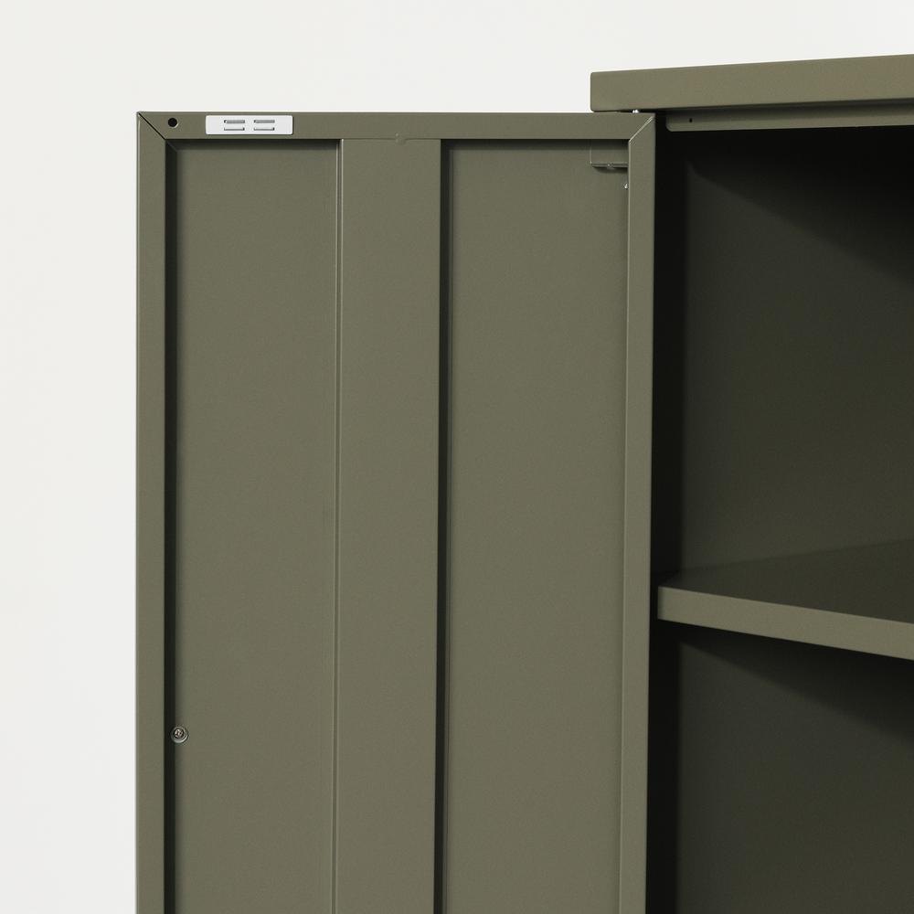 Crea Metal 2-Door Accent Cabinet, Olive Green. Picture 3