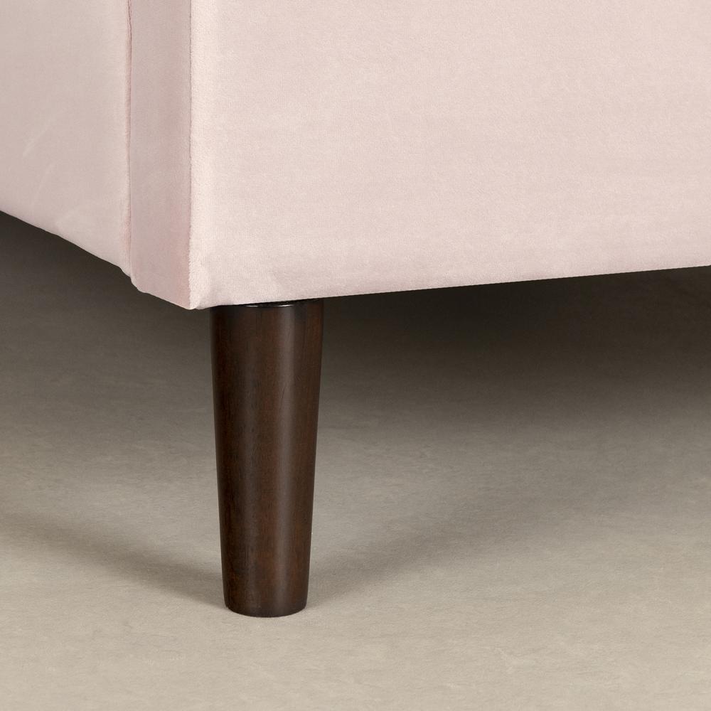 Maliza Upholstered Complete Platform Bed, Pink. Picture 4