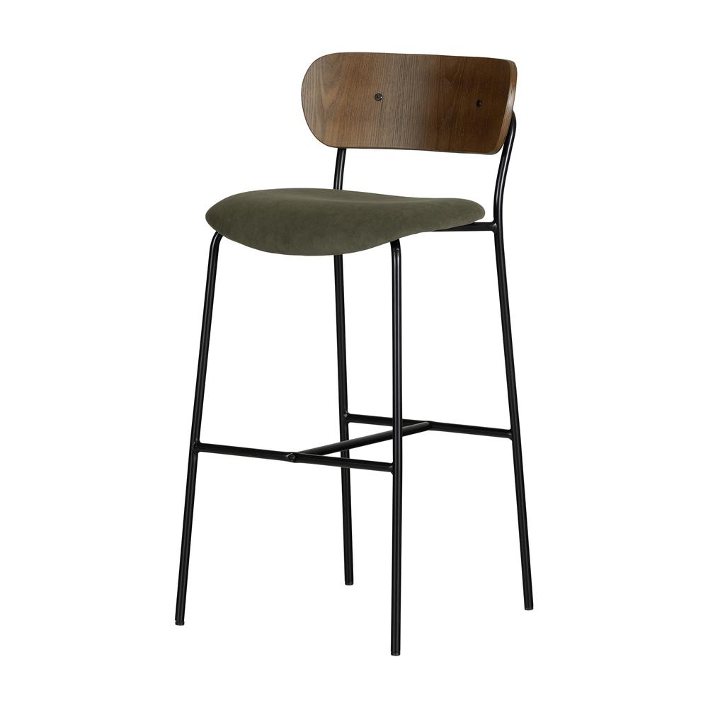 Hype Stools – Set of 2, Olive Green and Brown. Picture 1