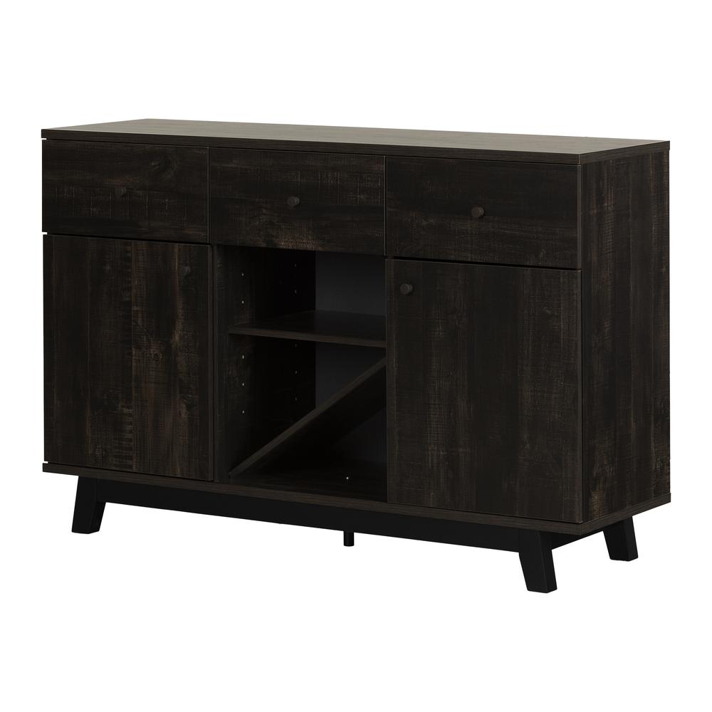 Bellami Buffet with Wine Storage, Rubbed Black. Picture 1