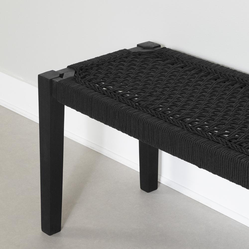 Balka Wood Bench, Pure Black. Picture 4