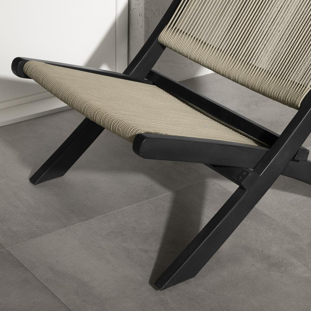 Agave Lounge Chair, Beige and Black. Picture 3