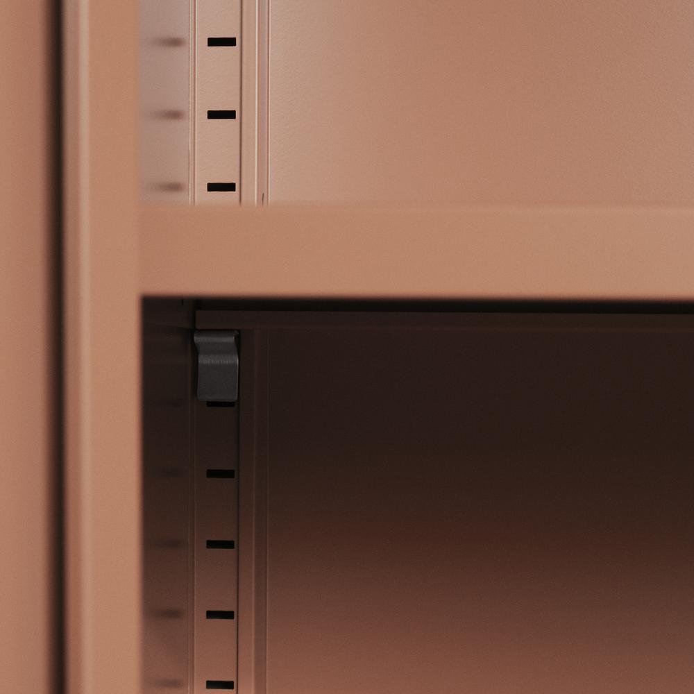 Crea Metal 2-Door Accent Cabinet, Burnt Orange. Picture 4