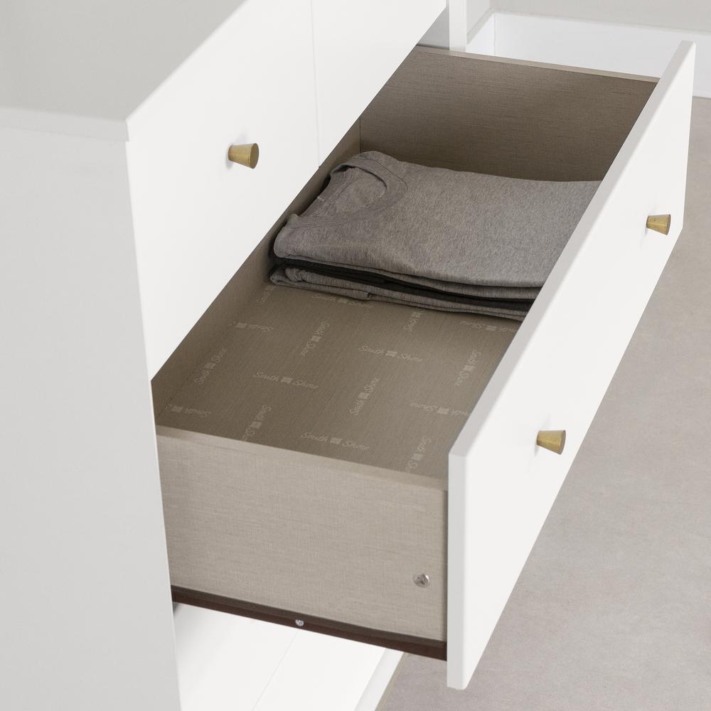 Dylane 5-Drawer Chest, Pure White. Picture 4