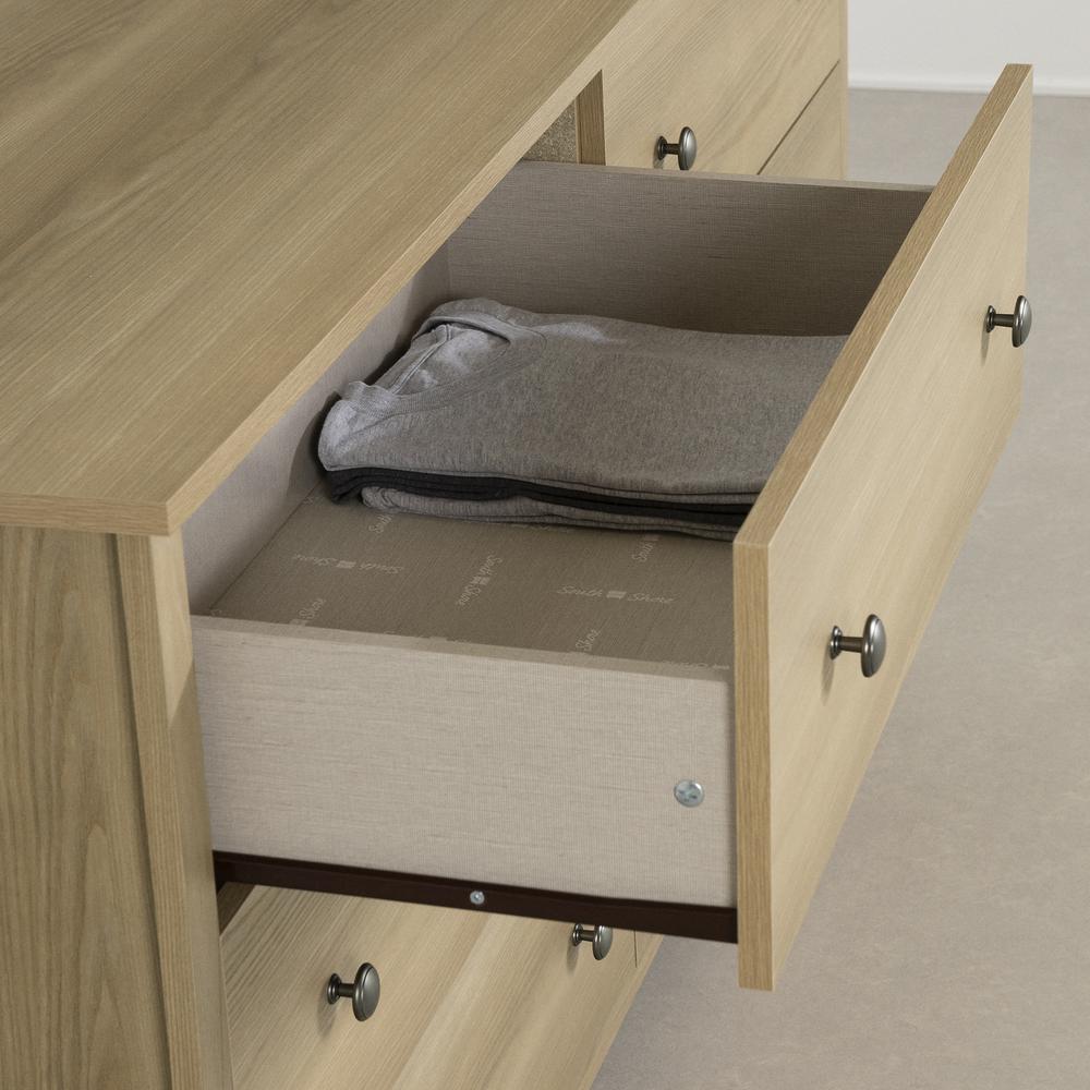 Vito 6-Drawer Double Dresser, Natural Ash. Picture 2