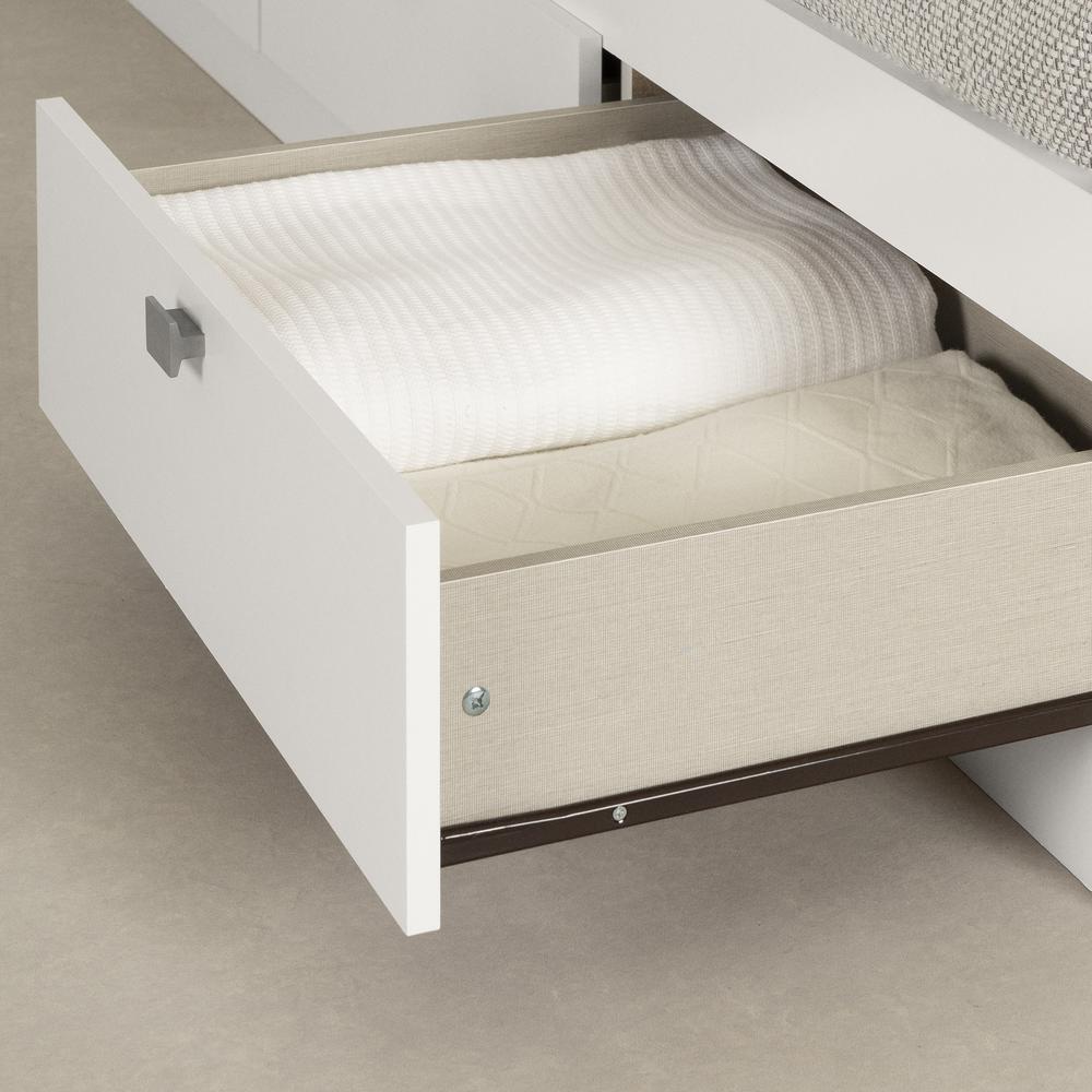 South Shore Spark Twin Mates Bed (39'') with 3 Drawers, Pure White. Picture 4