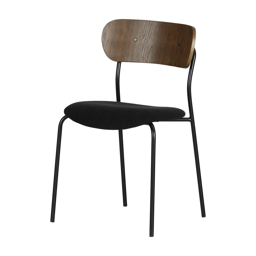 Hype Chairs with Metal Legs, Black and Brown. Picture 1