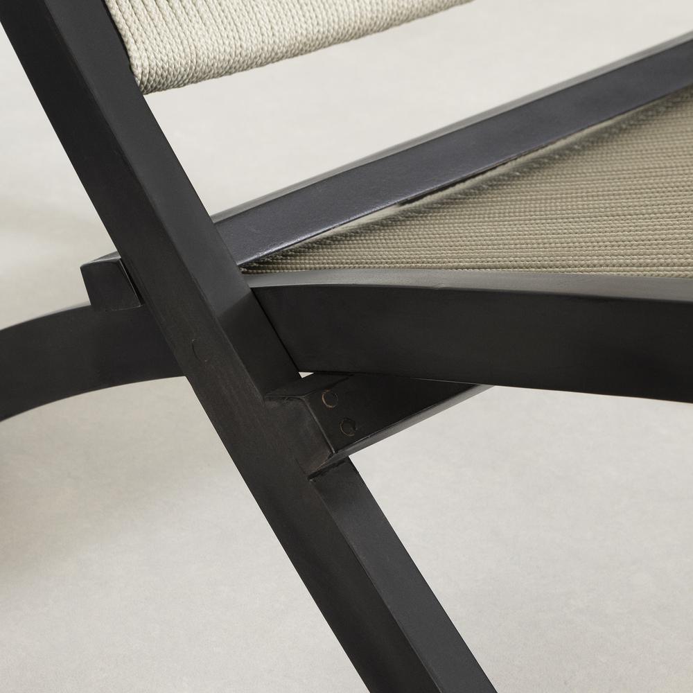 Balka Lounge Chair, Beige and Black. Picture 4