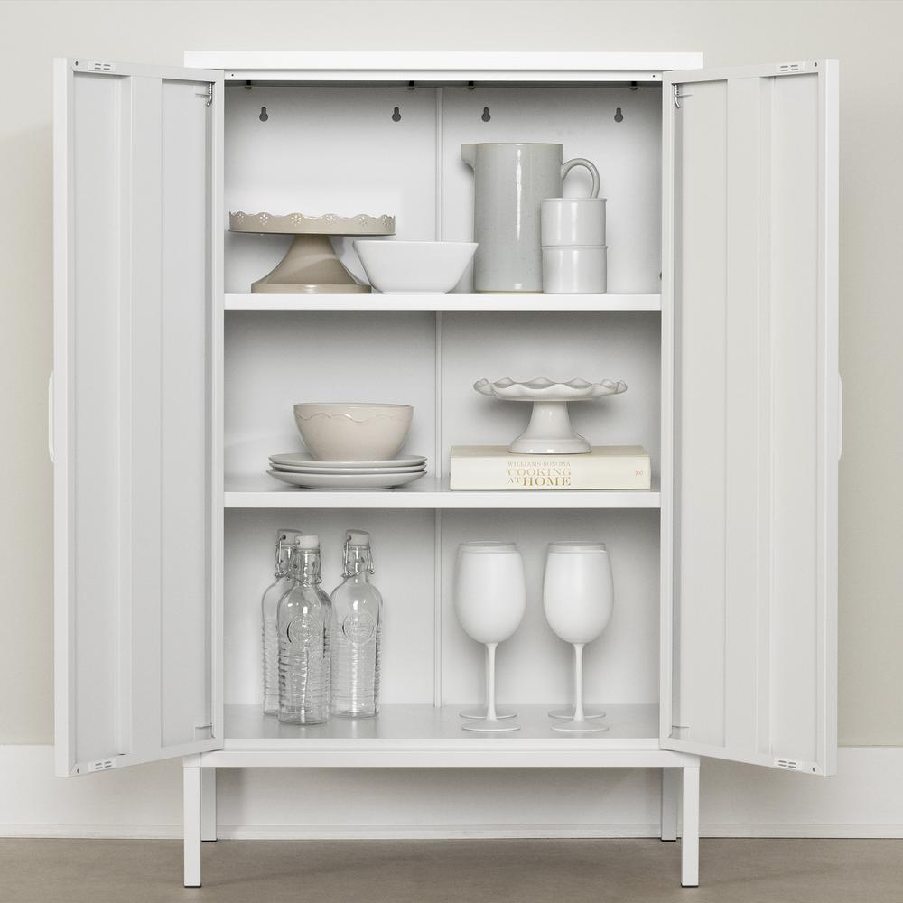 Eddison 2-Door Storage Cabinet, Pure White. Picture 3