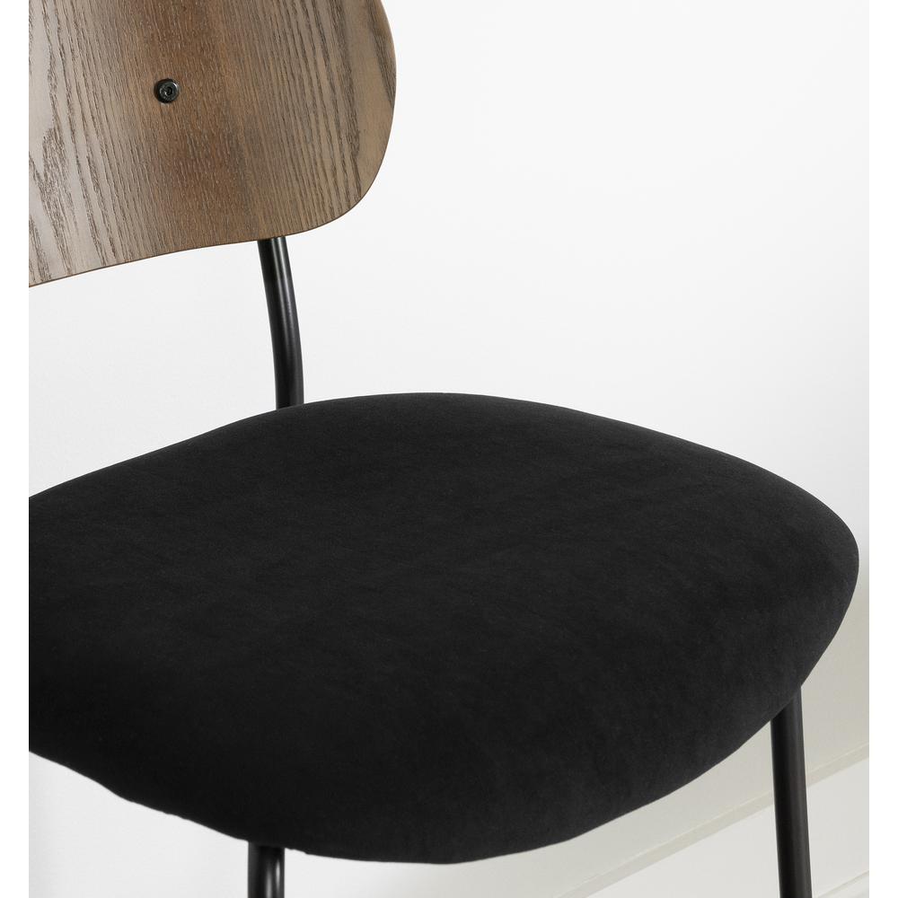 Hype Chairs with Metal Legs, Black and Brown. Picture 2