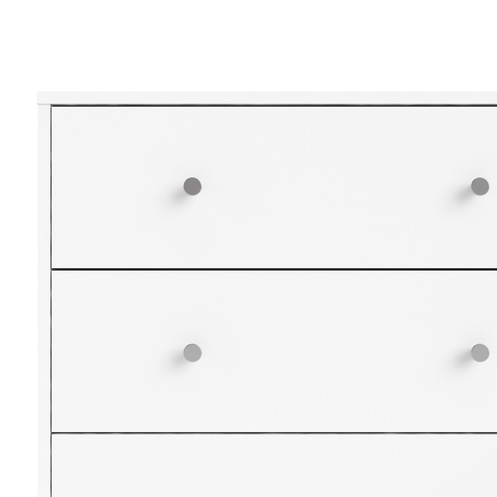 Portland 6 Drawer Double Dresser, White. Picture 7