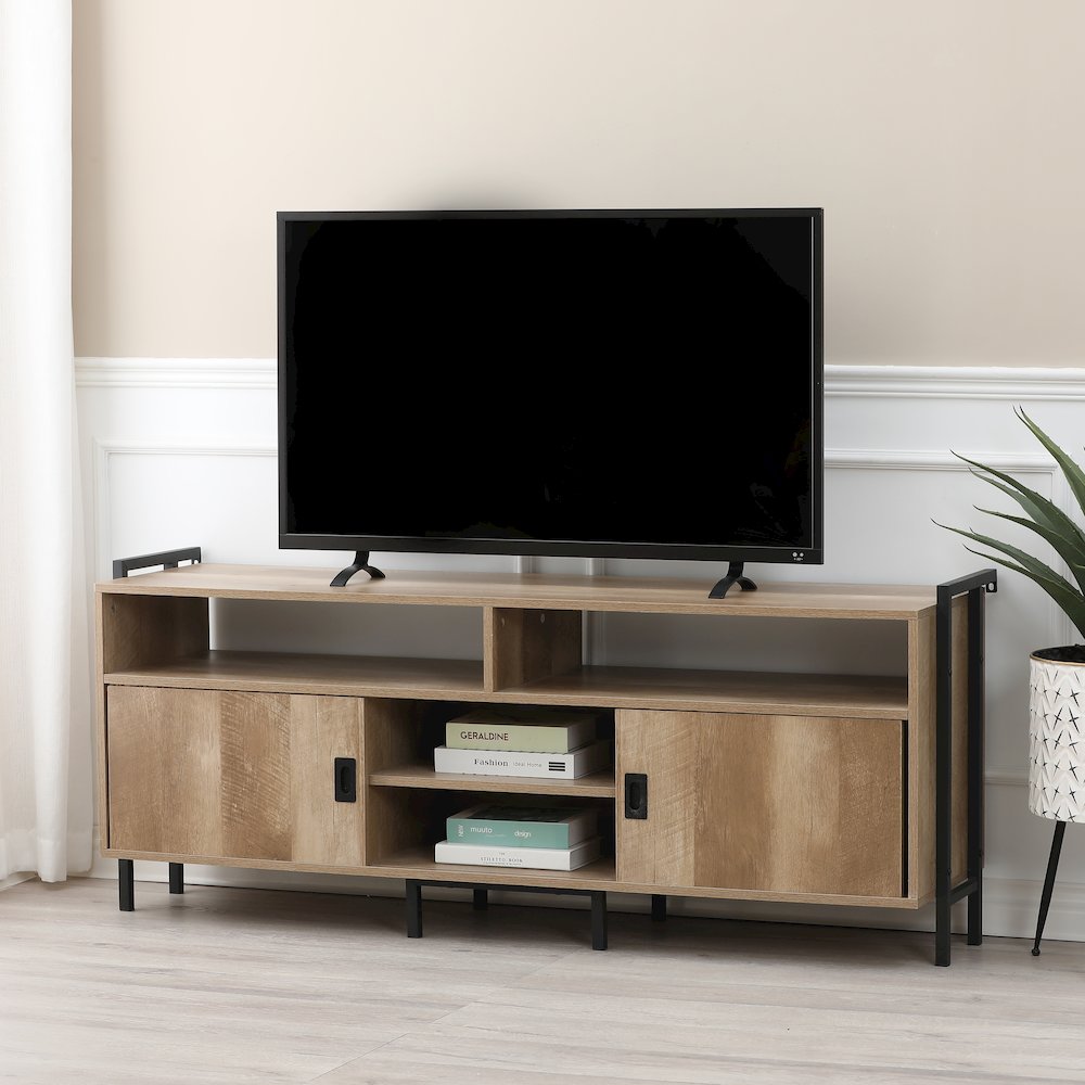 Light Oak Finish TV Stand for TVs Up To 60-Inch. Picture 3
