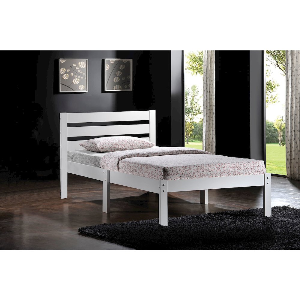 Popular White Twin Size Wood Slat Bed - 285246. Picture 2