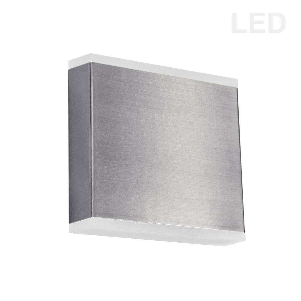 15W Wall Sconce, Satin Chrome with Frosted Acrylic Diffuser. Picture 1