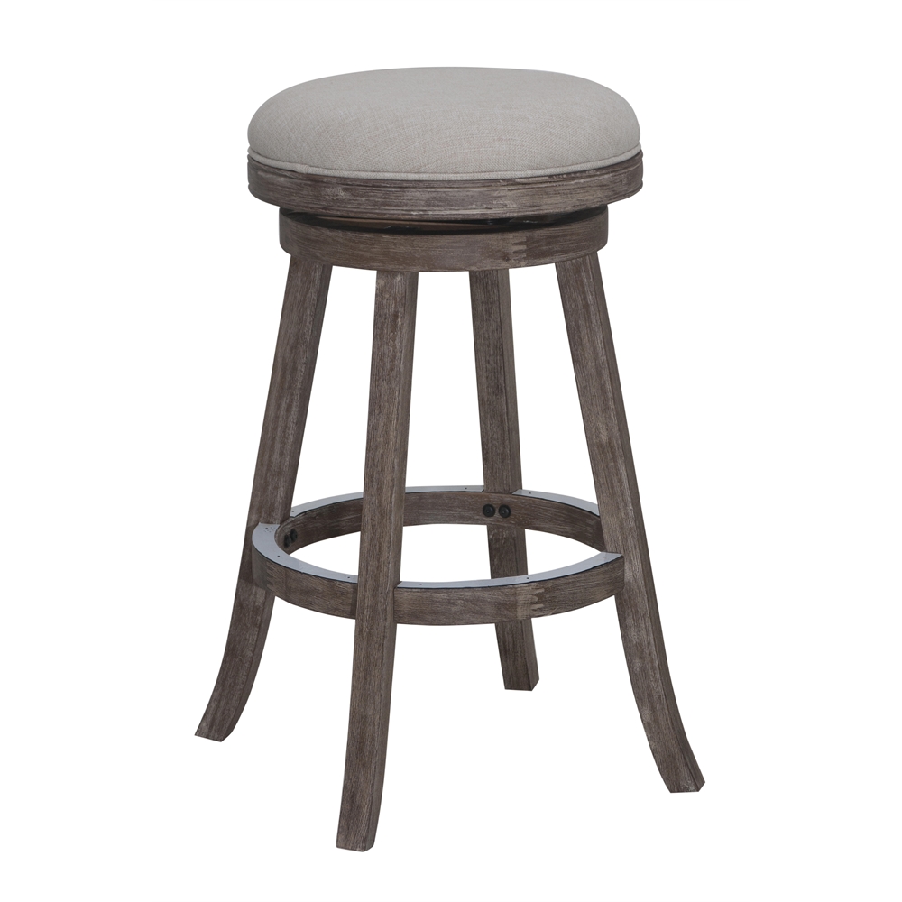 29" Fenton Barstool, Driftwood Gray Wire-brush and Ivory. The main picture.