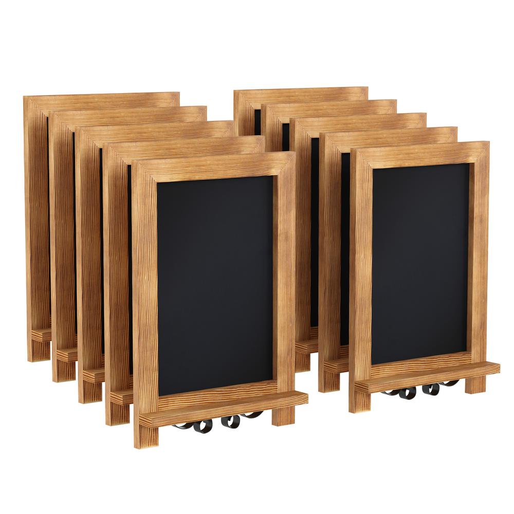 Vintage 9.5" x 14" Wooden Magnetic Chalkboards with Legs, Set of 10. Picture 3