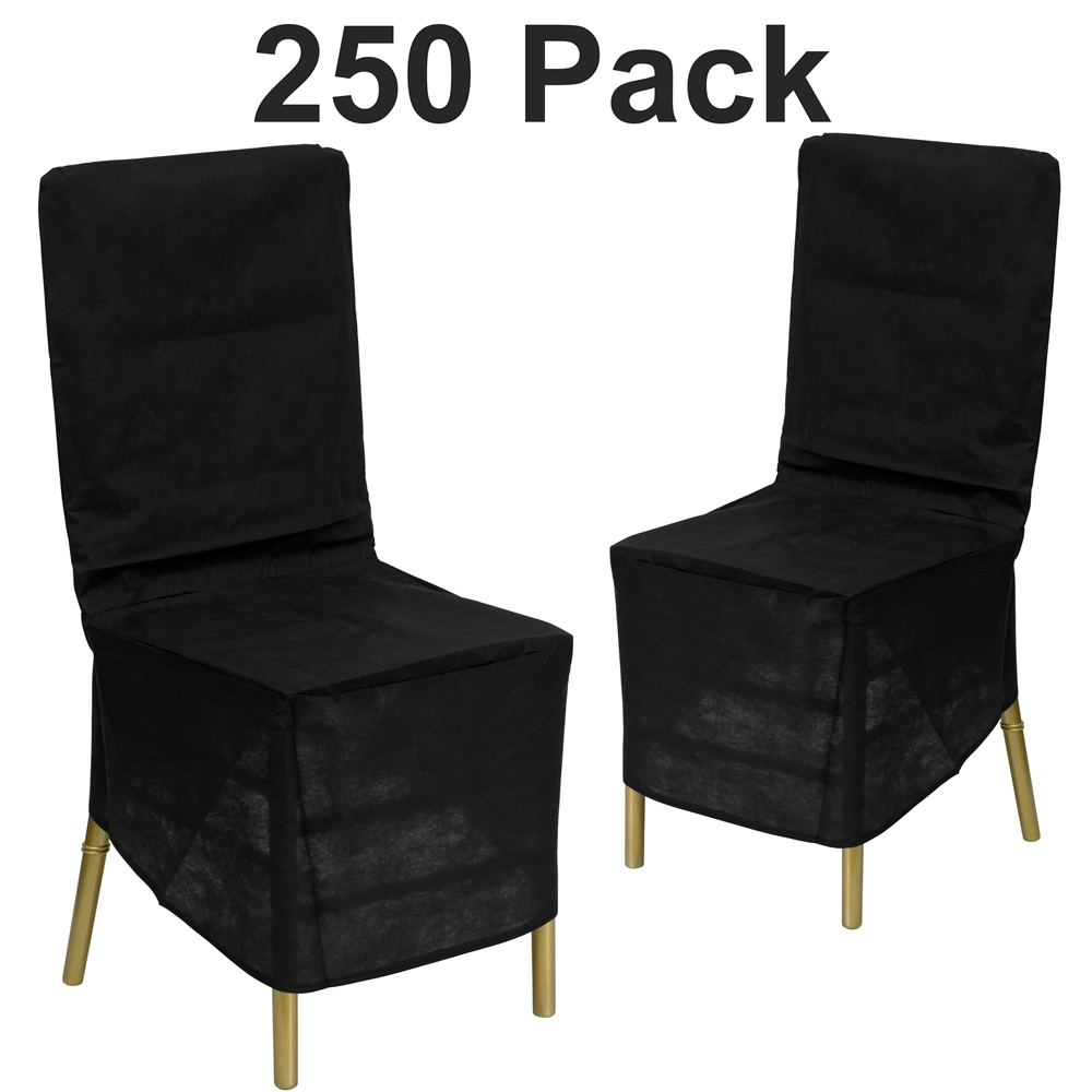 250 Pk. Black Fabric Chiavari Chair Storage Cover. Picture 1