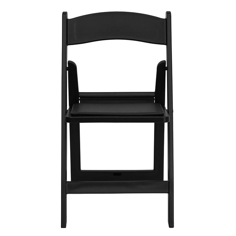 Folding Chair - Black Resin - 2 Pack 800LB Weight Capacity. Picture 5