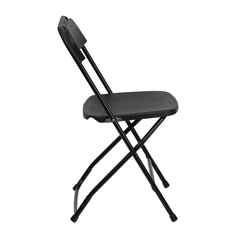 HERCULES Series Black Plastic Folding Chairs | Set of 2 Lightweight Folding Chairs. Picture 2