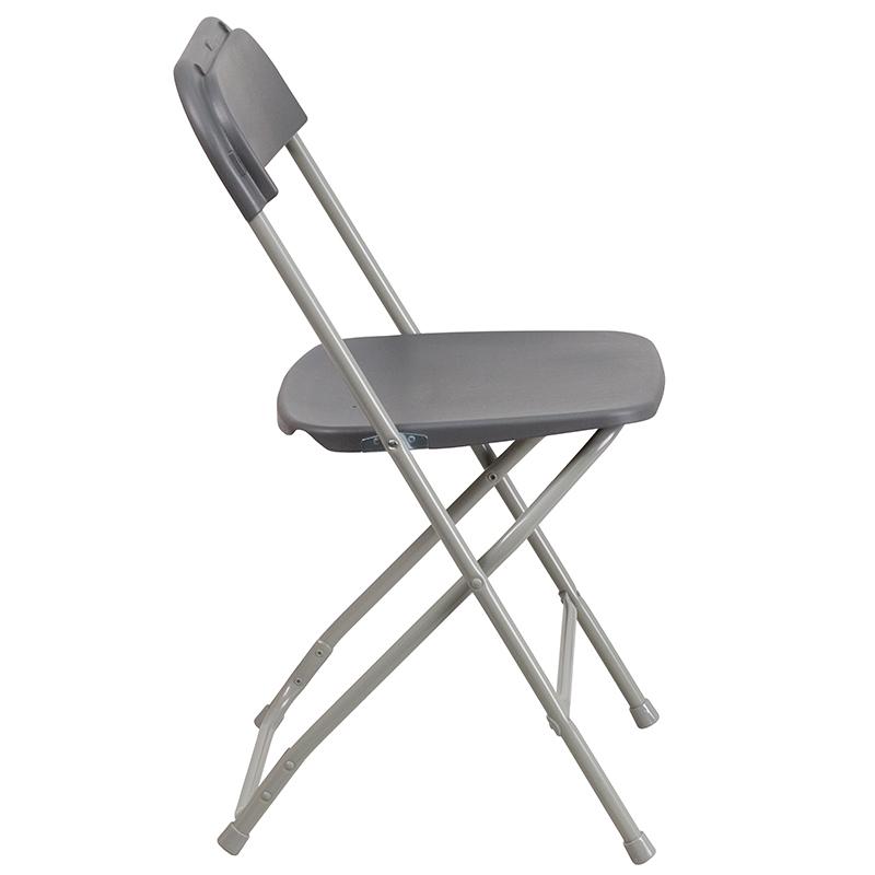Plastic Folding Chair Grey - 2 Pack 650LB Weight Capacity. Picture 2