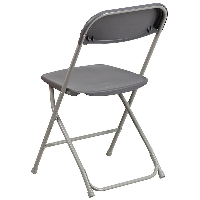 Plastic Folding Chair Grey - 2 Pack 650LB Weight Capacity. Picture 3