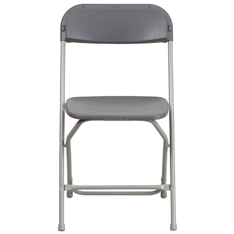 Plastic Folding Chair Grey - 2 Pack 650LB Weight Capacity. Picture 4
