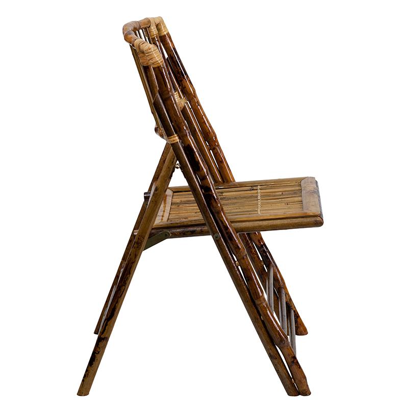 Bamboo Folding Chairs | Set of 2 Bamboo Wood Folding Chairs. Picture 2