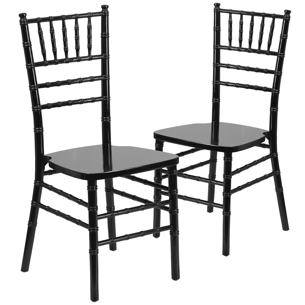 2 Pk. HERCULES Series Black Wood Chiavari Chair. Picture 1