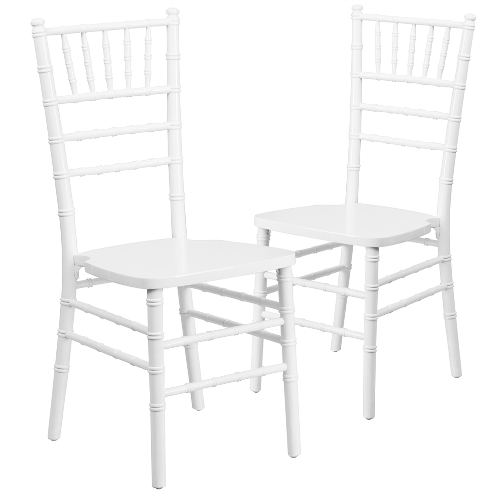 2 Pk. HERCULES Series White Wood Chiavari Chair. Picture 1