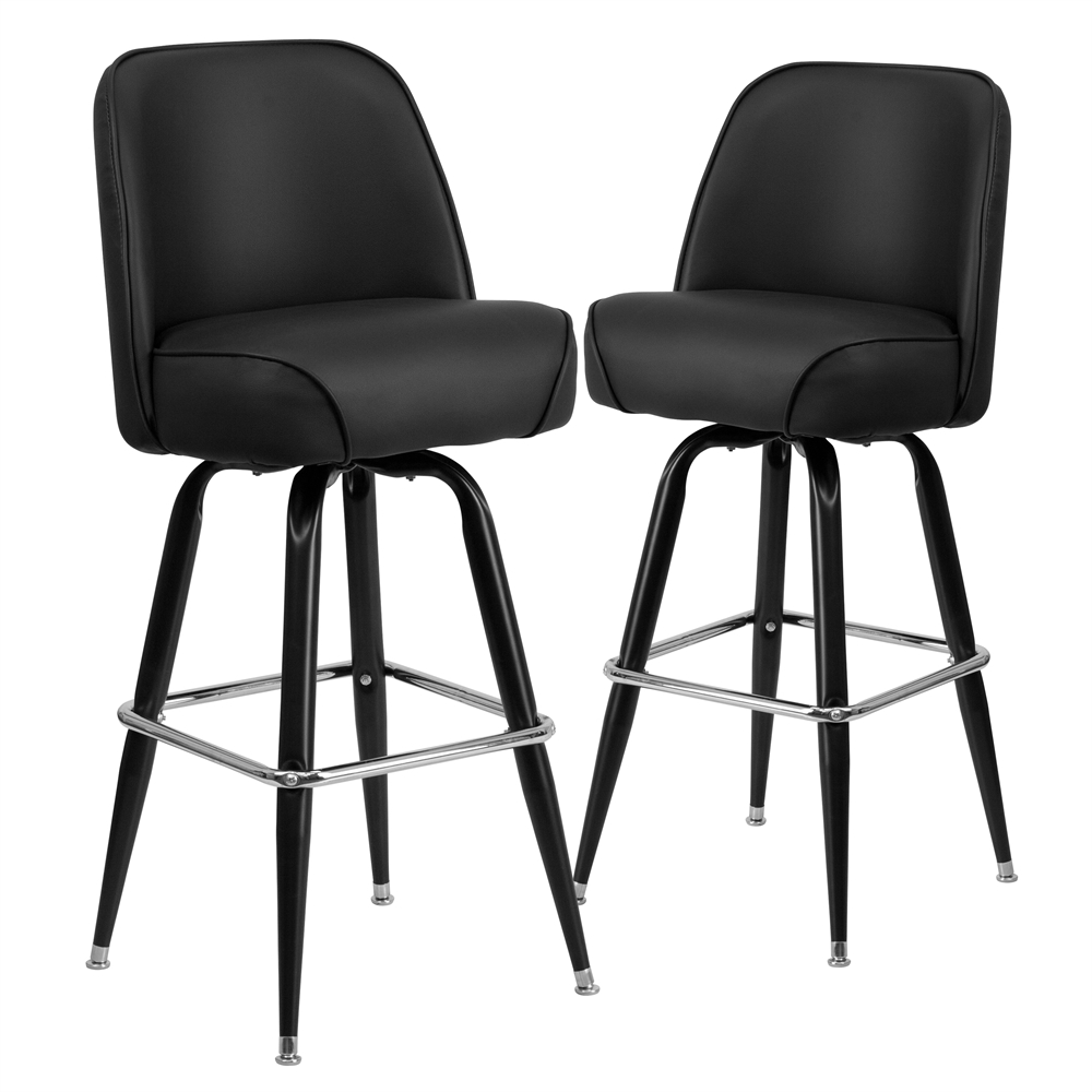 2 Pk. Metal Barstool with Swivel Bucket Seat. Picture 1
