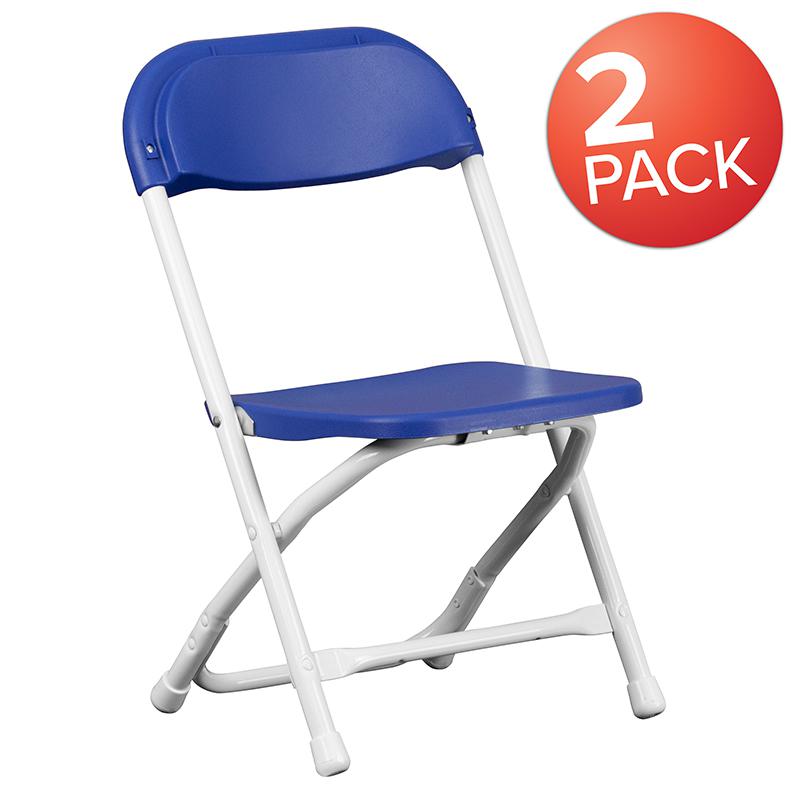 2 Pk. Kids Blue Plastic Folding Chair. Picture 1