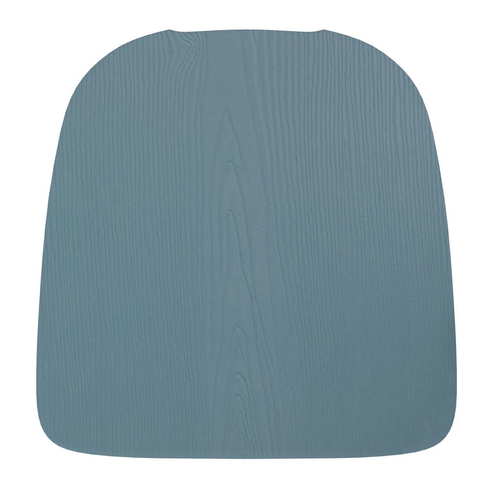Perry Poly Resin Wood Square Seat with Rounded Edges for Colorful Metal Barstools in Teal-Blue. Picture 10