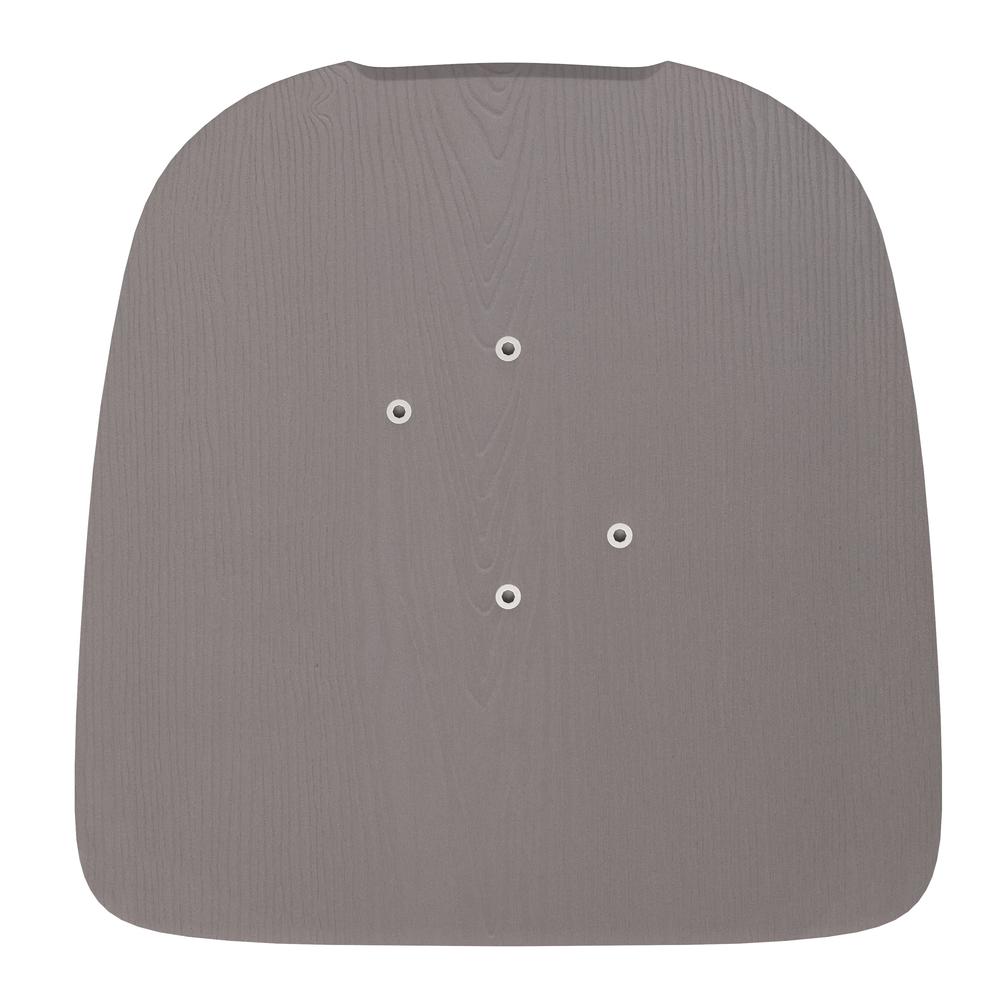 Perry Poly Resin Wood Square Seat with Rounded Edges for Colorful Metal Barstools in Gray. Picture 11