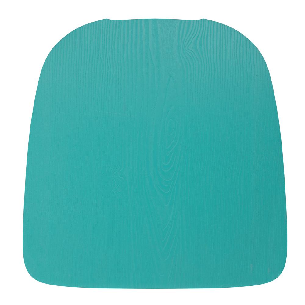 Perry Poly Resin Wood Square Seat with Rounded Edges for Colorful Metal Barstools in Mint. Picture 10