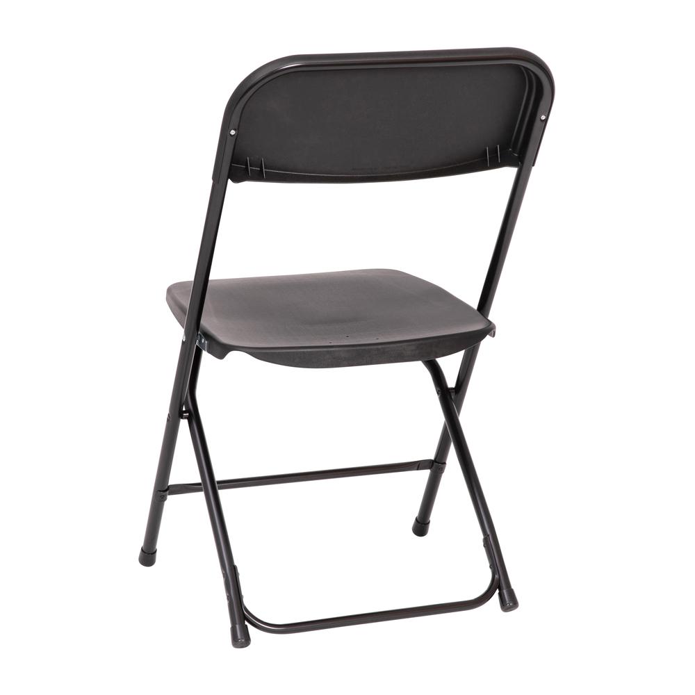 Hercules™ Series 4 Pack Black Plastic Folding Chairs, Commercial Grade Contoured Comfort Big & Tall, 650LB. Weight Capacity Chair. Picture 2