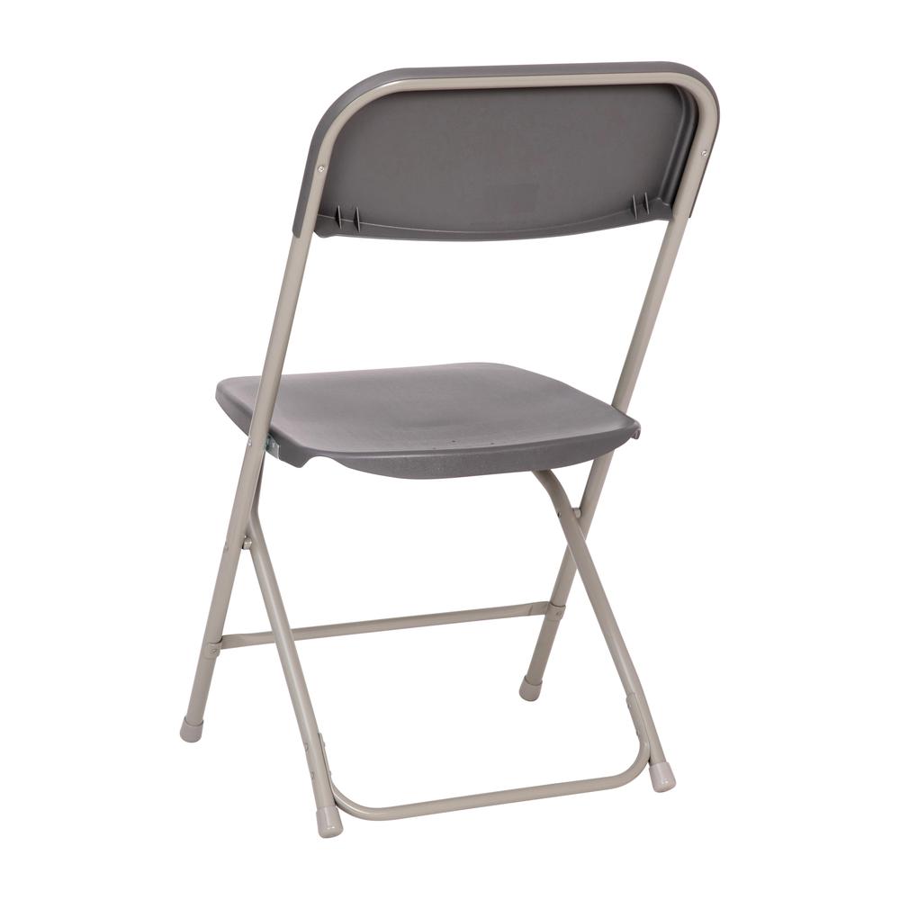 Hercules™ Series 4 Pack Gray Plastic Folding Chairs, Commercial Grade Contoured Comfort Big & Tall, 650LB. Weight Capacity Chair. Picture 11