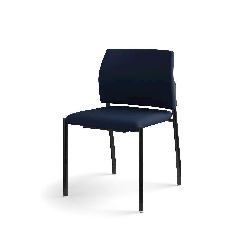 HON Accommodate Guest Chair | Armless | Casters and Glides | Navy Fabric | Textured Black Frame. Picture 14