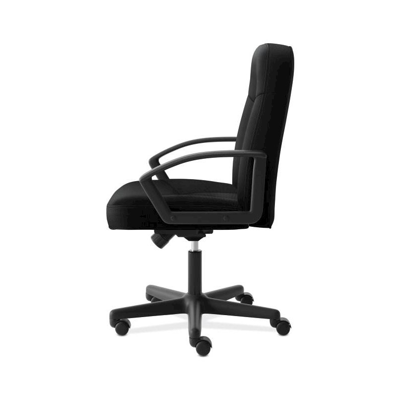 HVL601 Executive High-Back Chair | Center-Tilt | Fixed Arms | Black Fabric. Picture 4