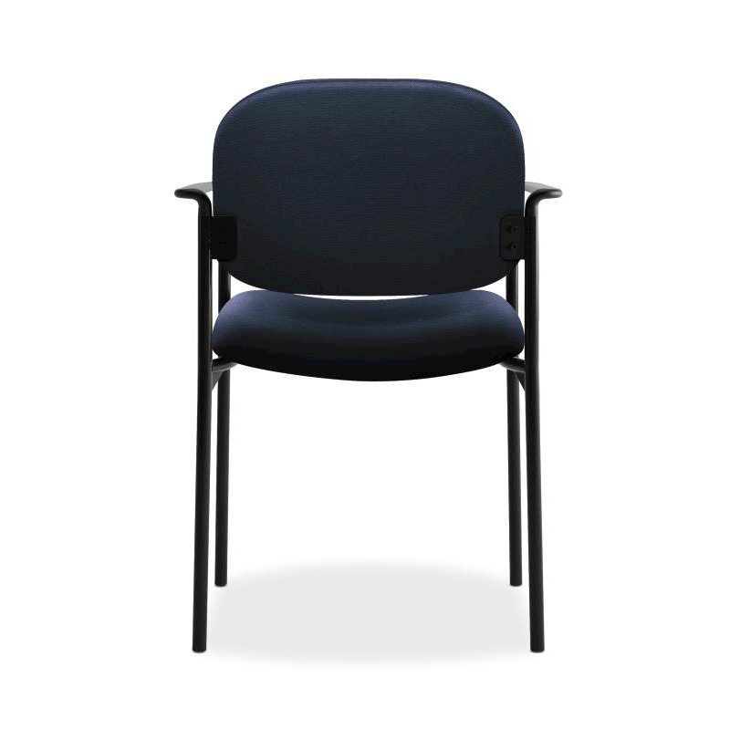 Scatter Stacking Guest Chair | Fixed Arms | Navy Fabric. Picture 5