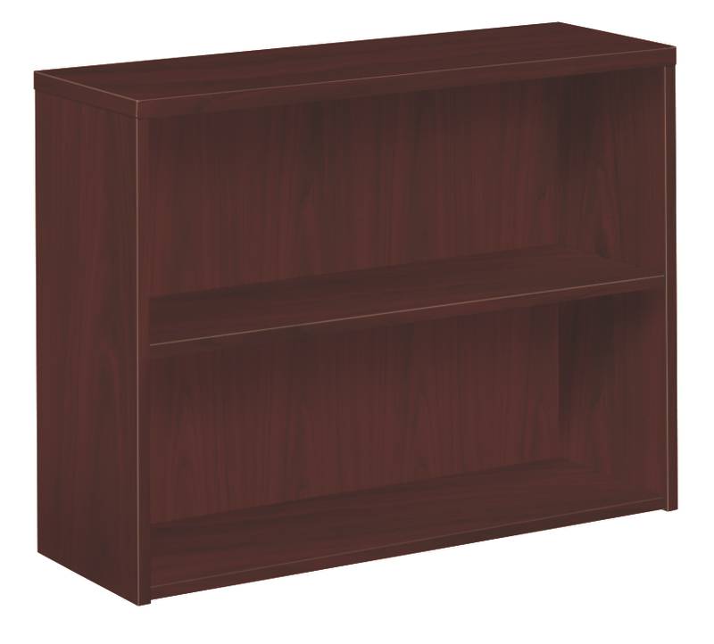 10500 Series Bookcase | 2 Shelves | 36"W x 13-1/8"D x 29-5/8"H | Mahogany Finish. Picture 1